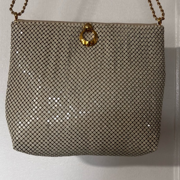 Whiting & Davis Elegant white Mesh Vintage Shoulder Bag or satchel - Picture 5 of 16